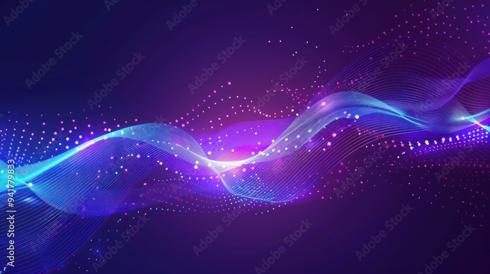 Fototapeta premium Abstract Neon Wave Background
