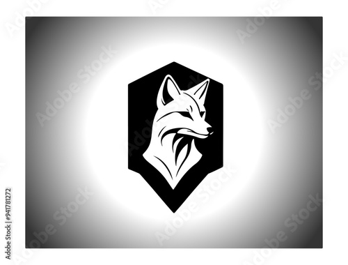 Wolf fox dog vector head icon