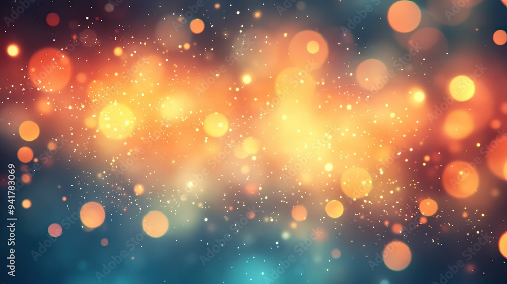 Abstract bokeh lights in soft focus, with warm and cool tones blending harmoniously Abstract bokeh lights in soft focus, with warm and cool tones blending harmoniously