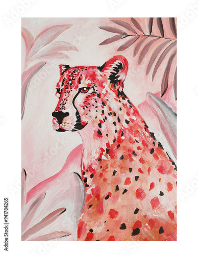 Acrylic painting of wild animal