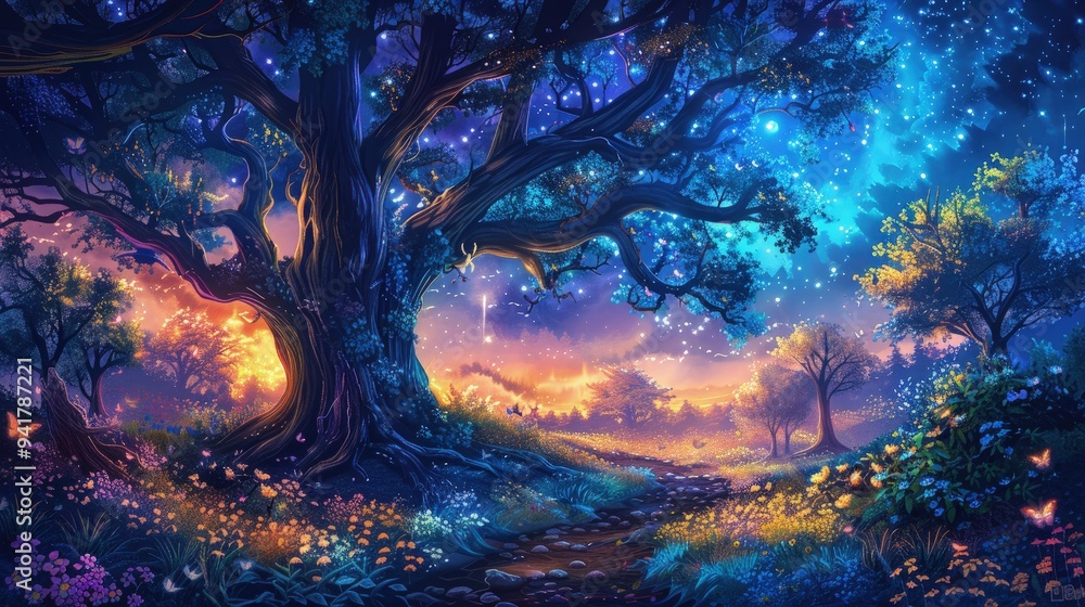A very mysterious glowing forest. An unknown world with strange entities hidden behind mysterious layers. A very mysterious glowing forest. An unknown world with strange entities hidden behind mysterious layers.