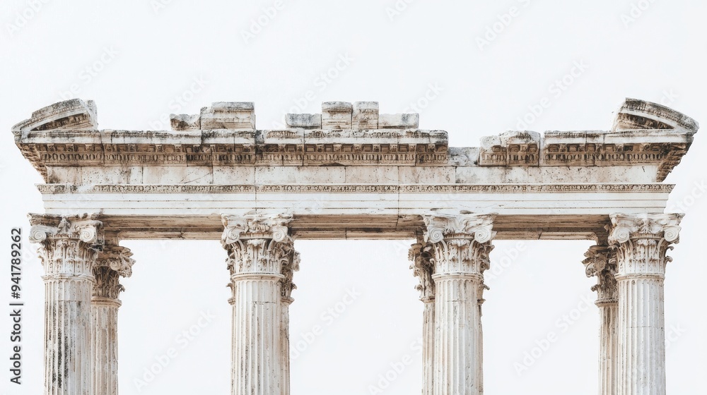 Ancient Roman Columns Isolated. Ancient Roman Columns Isolated.