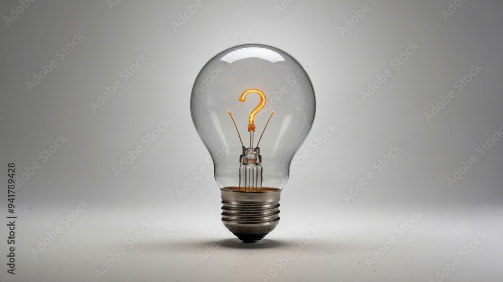 Light bulb with question mark sign, concept of creativity, ideas and curiosity, white background. Light bulb with question mark sign, concept of creativity, ideas and curiosity, white background.