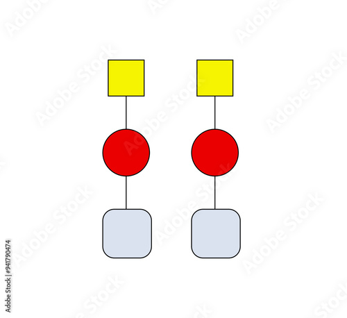 Illustration d'un dessin de boucle d'oreille fantaisie
