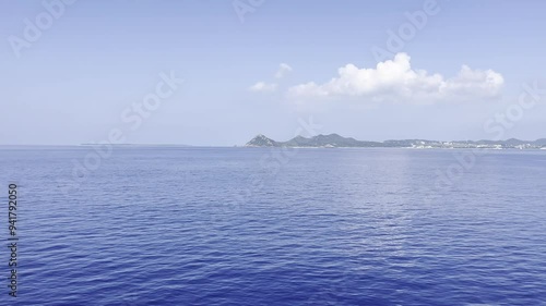 Sea view from the boat Okinawa Iheya Island