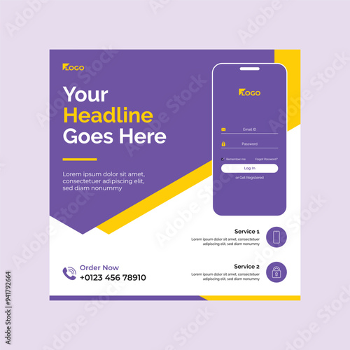 Digital marketing agency Instagram post and social media banner template
