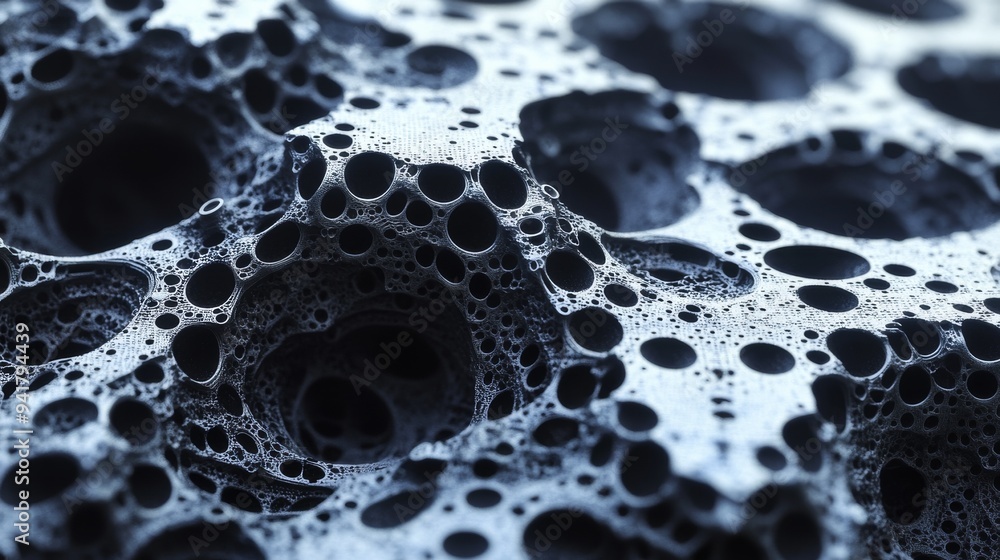 Abstract Cellular Structure with Holes. Abstract Cellular Structure with Holes.