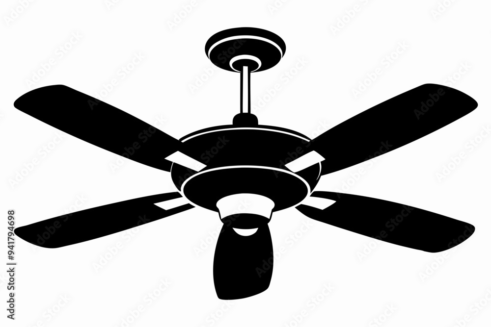 Ceiling fan silhouette Vector, electric fan icon
Ceiling fan silhouette Vector, electric fan icon