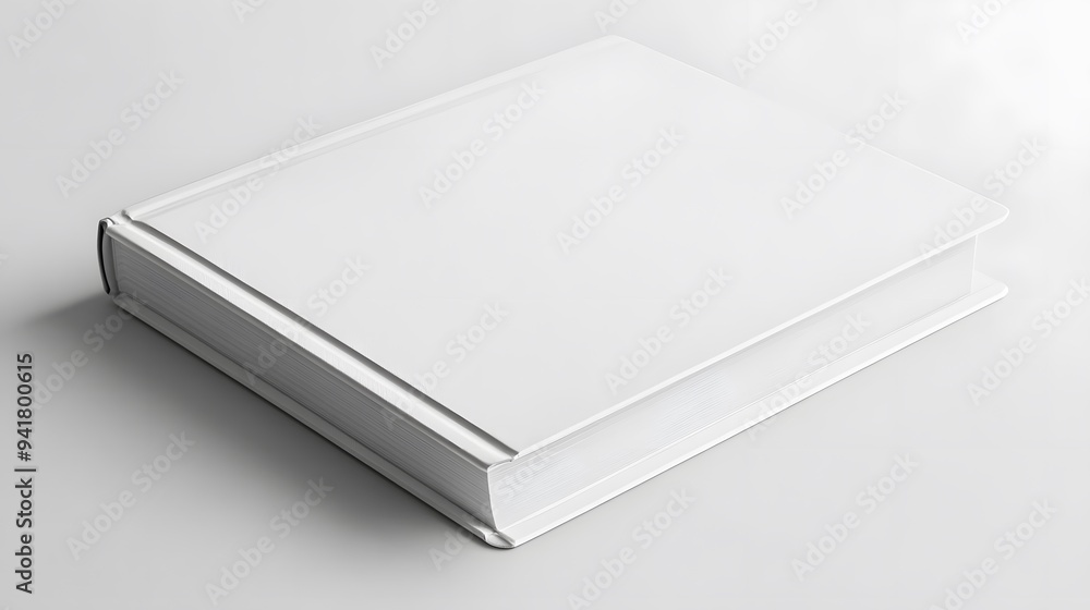 Minimalist Notebook: A closed, plain white notebook with a smooth cover, lying flat on a white background, with subtle shadowing for a clean aesthetic.
Minimalist Notebook: A closed, plain white notebook with a smooth cover, lying flat on a white background, with subtle shadowing for a clean aesthetic.