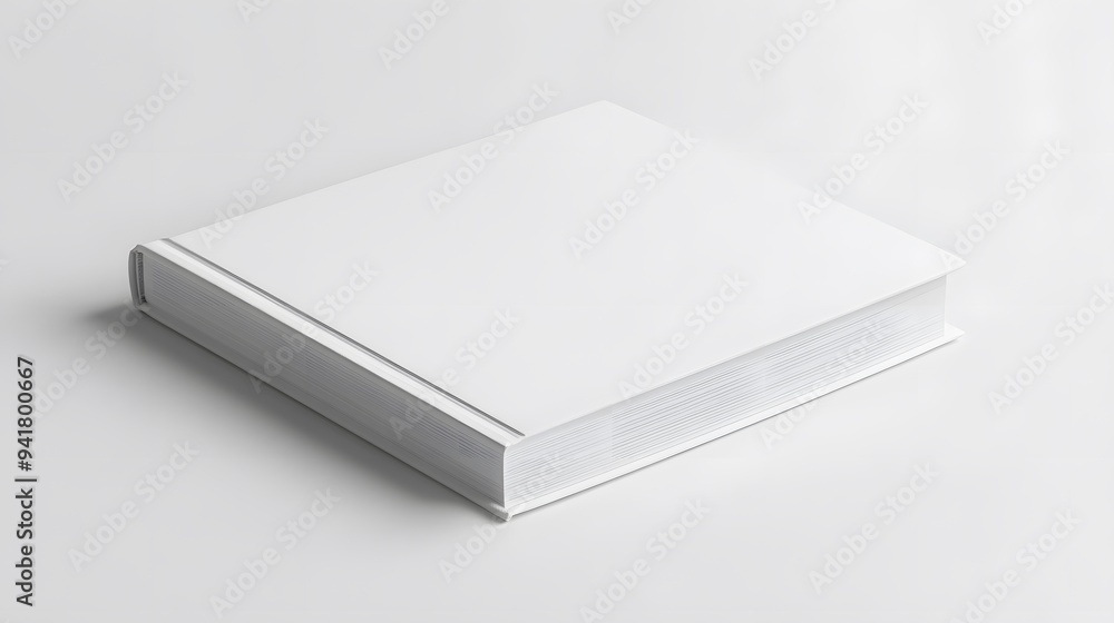 Minimalist Notebook: A closed, plain white notebook with a smooth cover, lying flat on a white background, with subtle shadowing for a clean aesthetic.
Minimalist Notebook: A closed, plain white notebook with a smooth cover, lying flat on a white background, with subtle shadowing for a clean aesthetic.