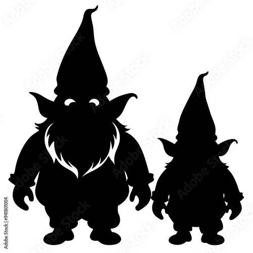 gnomes silhouette