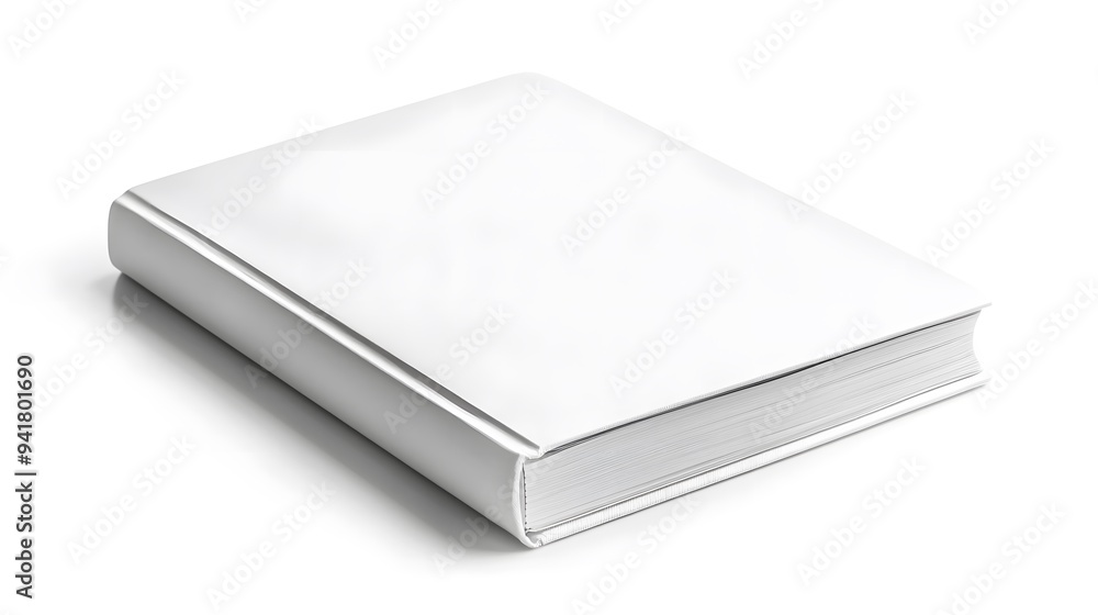 Minimalist Notebook: A closed, plain white notebook with a smooth cover, lying flat on a white background, with subtle shadowing for a clean aesthetic.
Minimalist Notebook: A closed, plain white notebook with a smooth cover, lying flat on a white background, with subtle shadowing for a clean aesthetic.