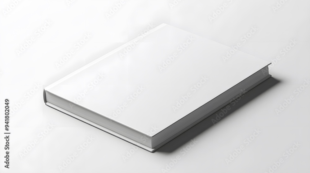 Minimalist Notebook: A closed, plain white notebook with a smooth cover, lying flat on a white background, with subtle shadowing for a clean aesthetic.
Minimalist Notebook: A closed, plain white notebook with a smooth cover, lying flat on a white background, with subtle shadowing for a clean aesthetic.