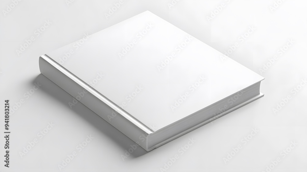 Minimalist Notebook: A closed, plain white notebook with a smooth cover, lying flat on a white background, with subtle shadowing for a clean aesthetic.
Minimalist Notebook: A closed, plain white notebook with a smooth cover, lying flat on a white background, with subtle shadowing for a clean aesthetic.