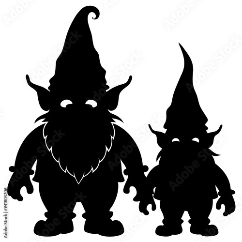 gnomes silhouette