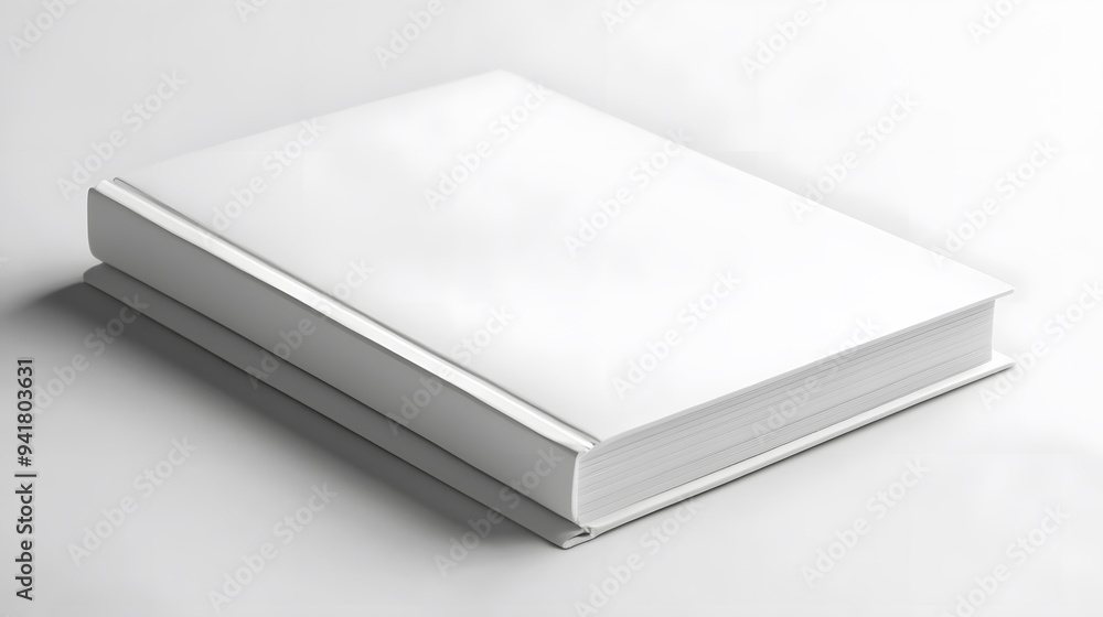 Minimalist Notebook: A closed, plain white notebook with a smooth cover, lying flat on a white background, with subtle shadowing for a clean aesthetic.
Minimalist Notebook: A closed, plain white notebook with a smooth cover, lying flat on a white background, with subtle shadowing for a clean aesthetic.