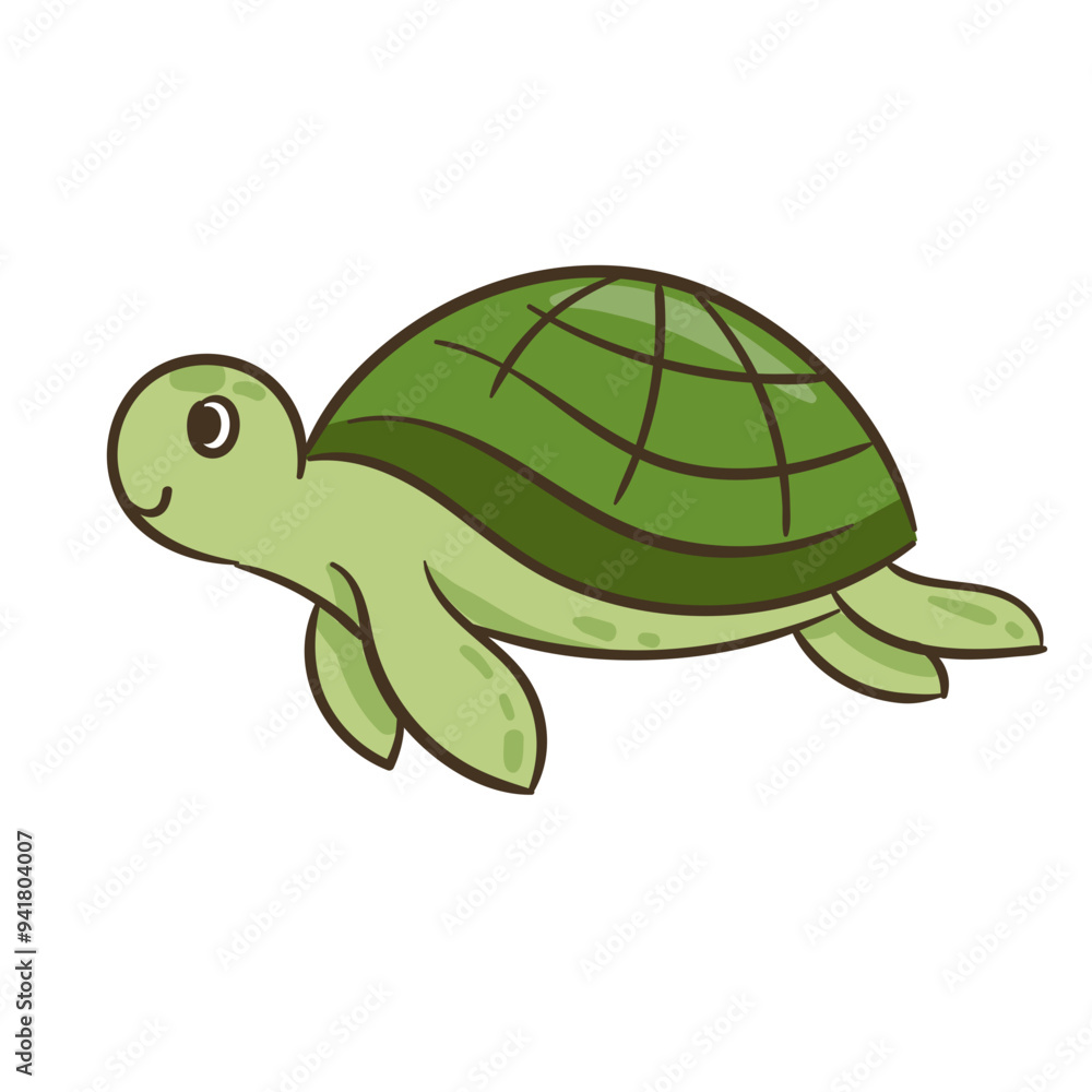 Naklejka premium Sea Turtle Cartoon