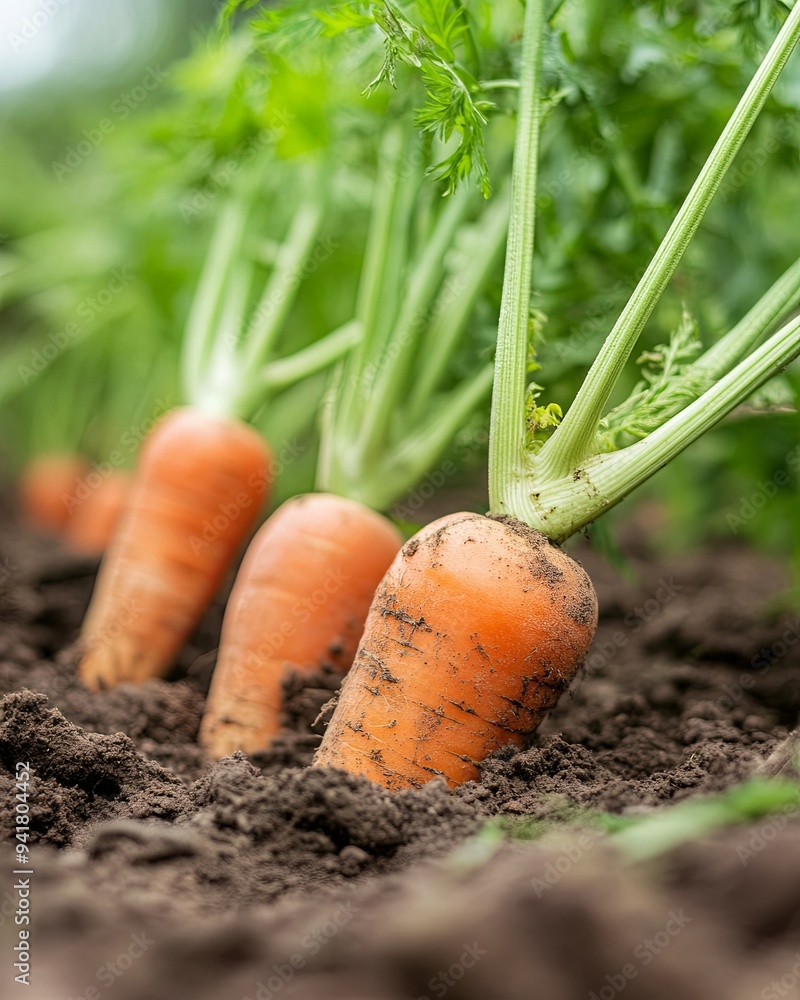 Carrot harvest in the garden. Selective focus. close-up. Carrot harvest in the garden. Selective focus. close-up.
