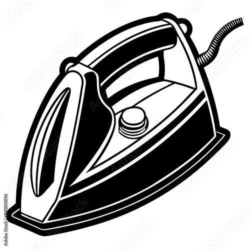 Vector Art of Electric Iron black