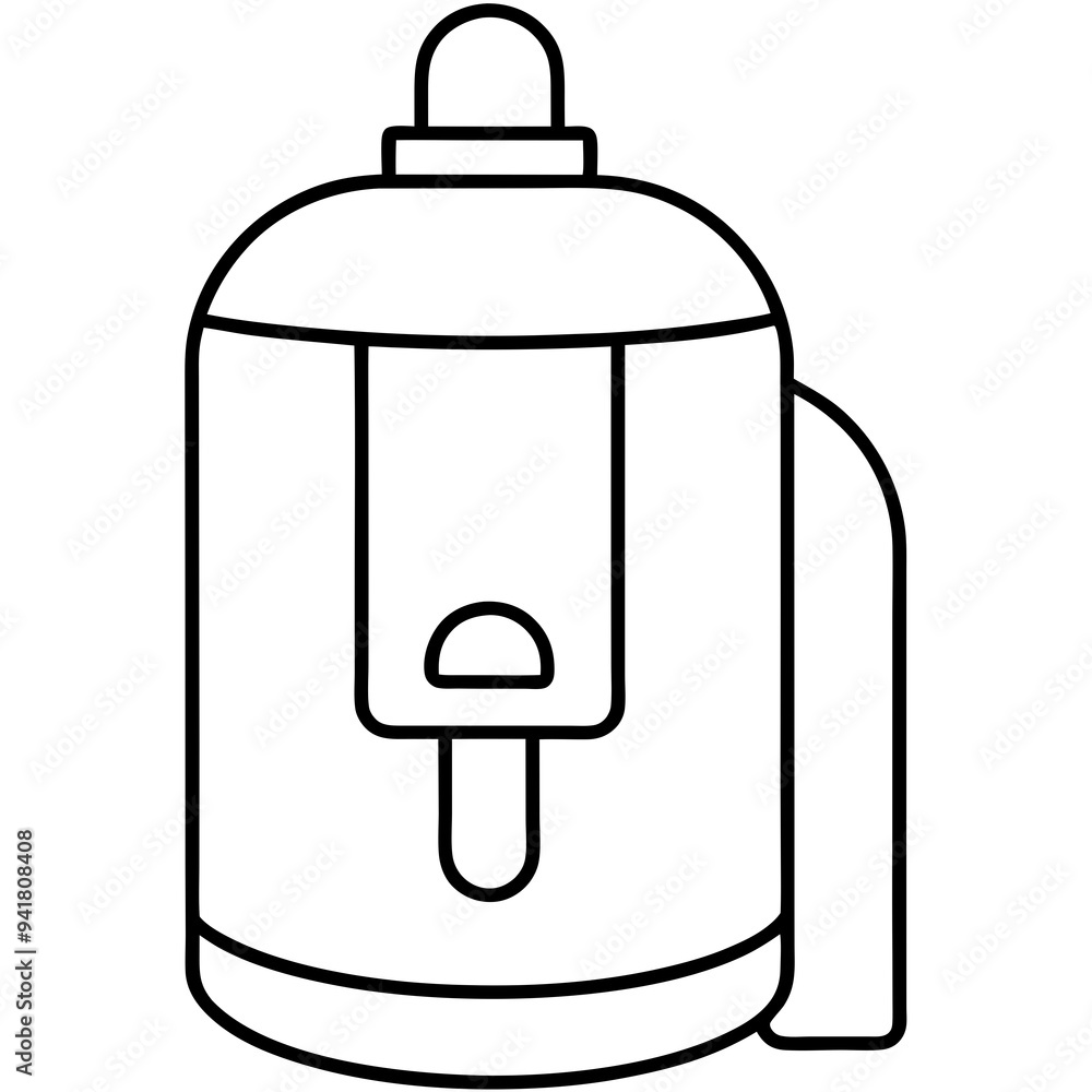 Fototapeta premium Electric Water Dispenser Vector Silhouette