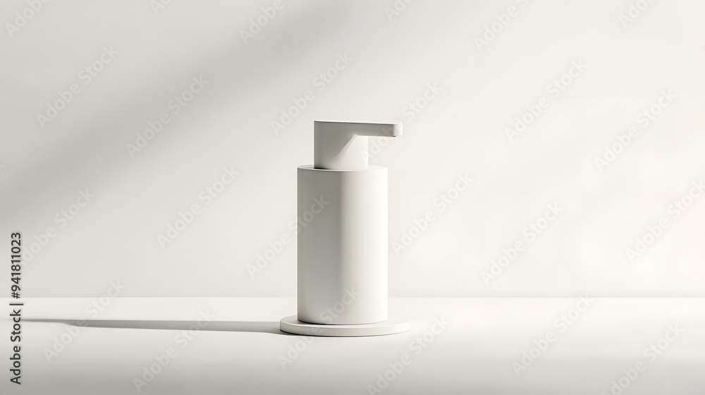 Minimalist Soap Dispenser: A simple, white soap dispenser with a clean design, centered on a white background, with soft lighting to enhance its form.
Minimalist Soap Dispenser: A simple, white soap dispenser with a clean design, centered on a white background, with soft lighting to enhance its form.
