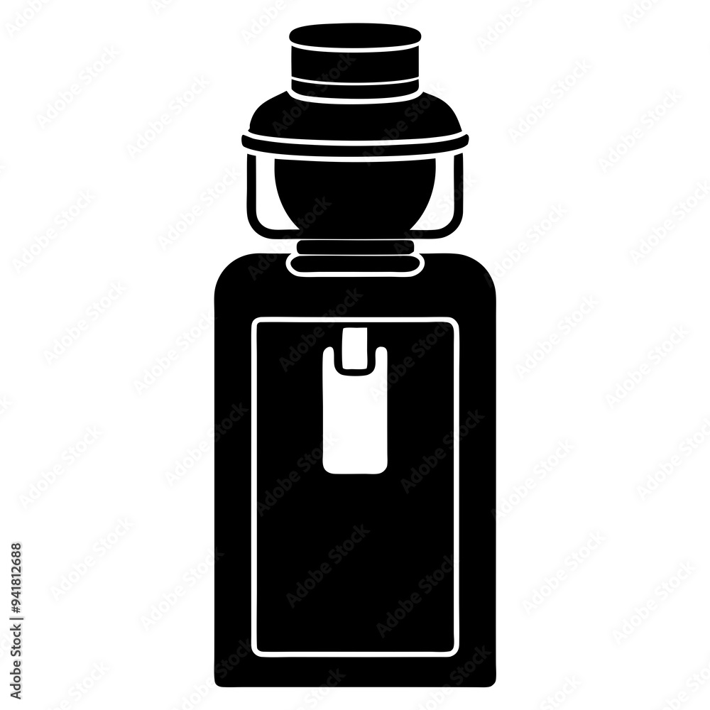 Electric Dispenser Silhouette or Silhouette of Electric Water Dispenser