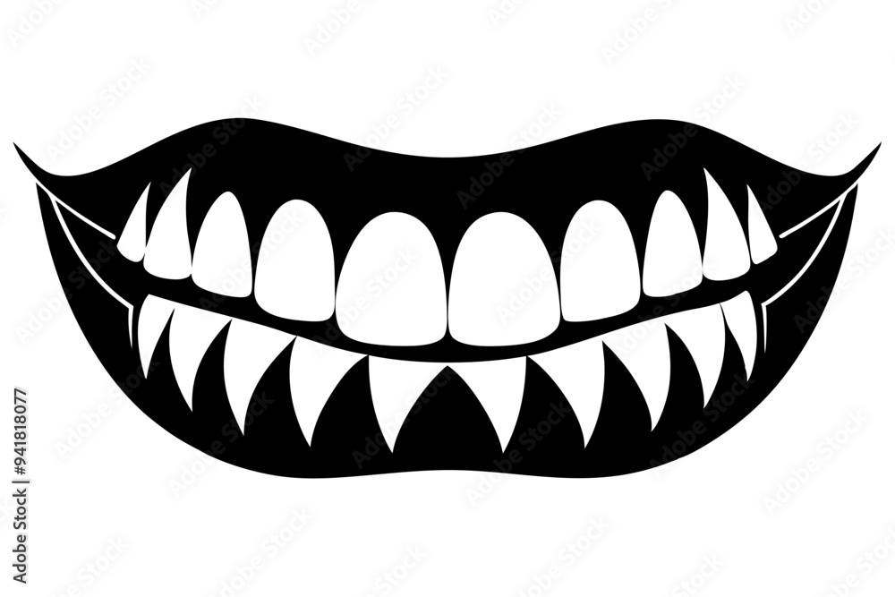 teeth silhouette vector isolated on white background
teeth silhouette vector isolated on white background