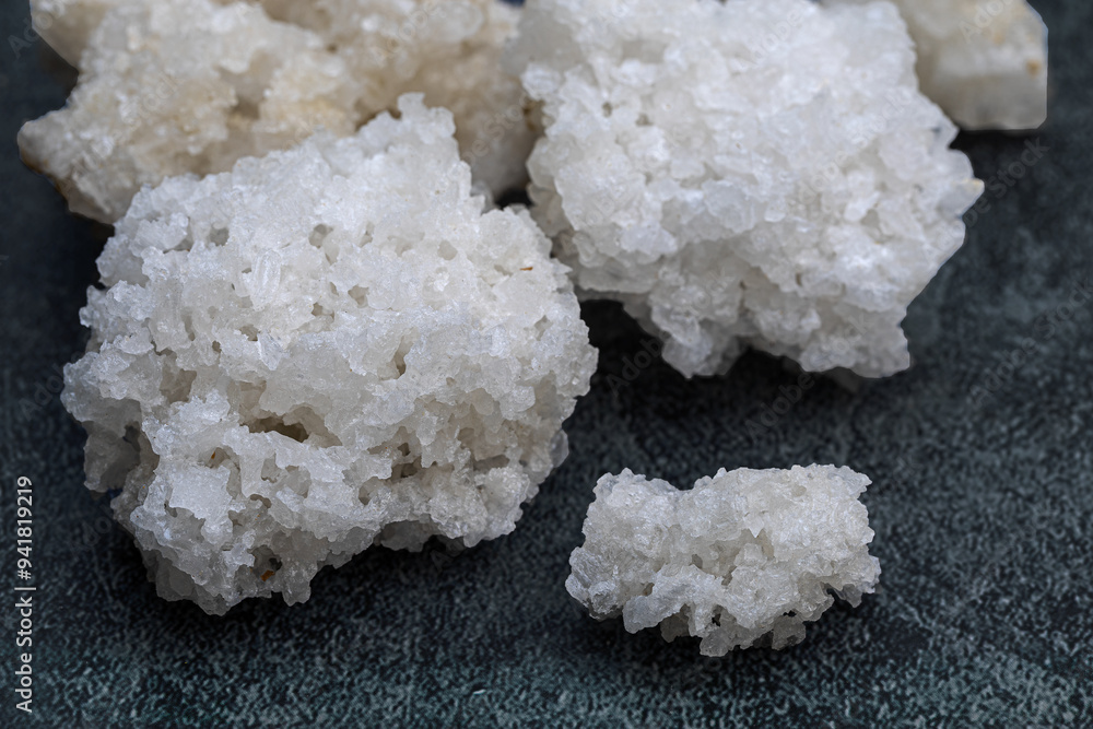 macro shot of sea salt crystals