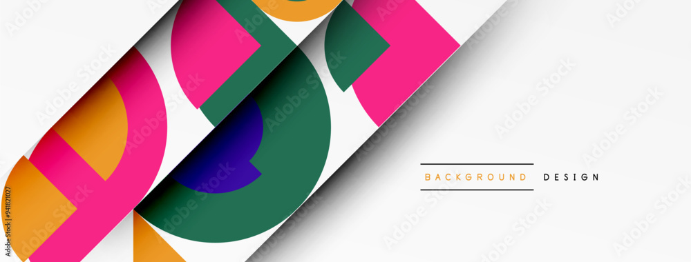 Geometric design abstract background - circles squares Geometric design abstract background - circles squares