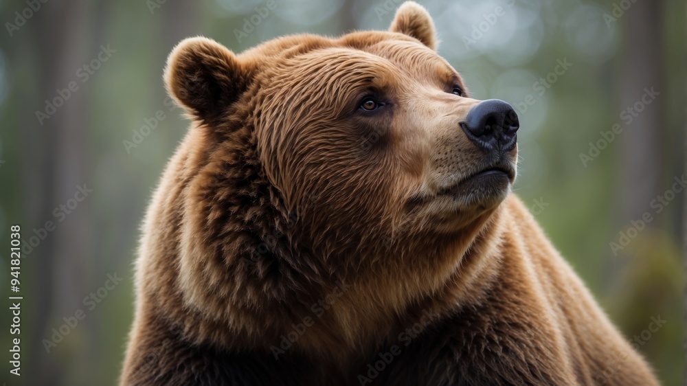 Obraz premium A Thoughtful Brown Bear Scratching Its Head.