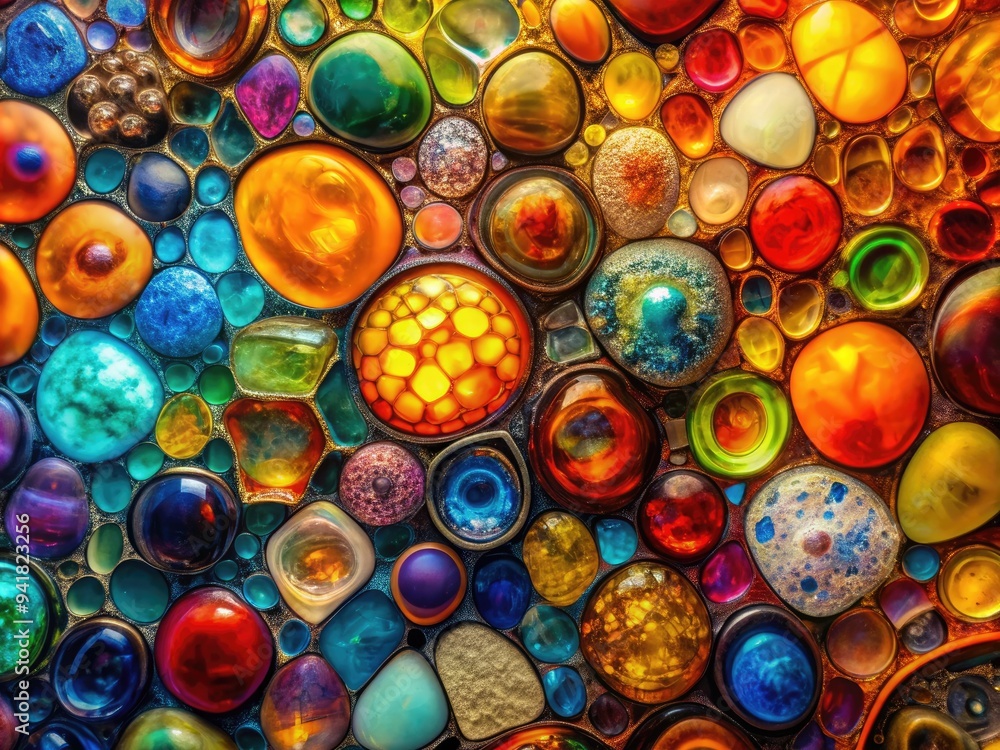Molten Mosaic: Abstract, flowing glue creations resembling molten glass with vibrant color gradients. Molten Mosaic: Abstract, flowing glue creations resembling molten glass with vibrant color gradients.