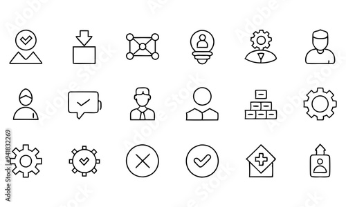 Download Quality Assurance And Control Editable Stroke Outline Icons Set Isolated On White Background Flat Vector Illustration. Pixel Perfect Svg File For Design.