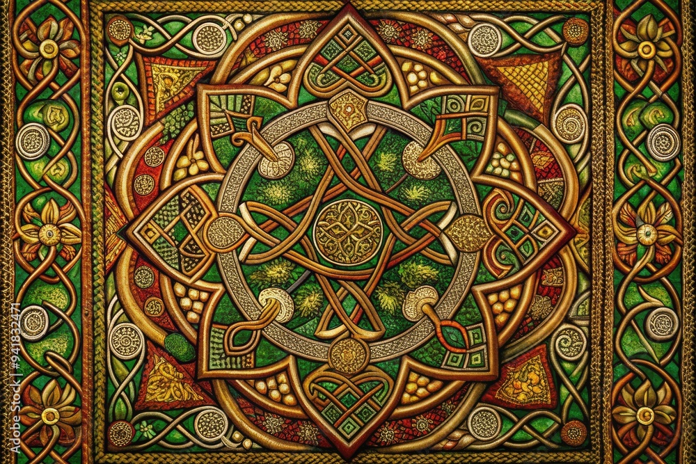 Mystical Irish Tapestry: Celtic, intricate, woven, enchanted, atmospheric, layered Mystical Irish Tapestry: Celtic, intricate, woven, enchanted, atmospheric, layered