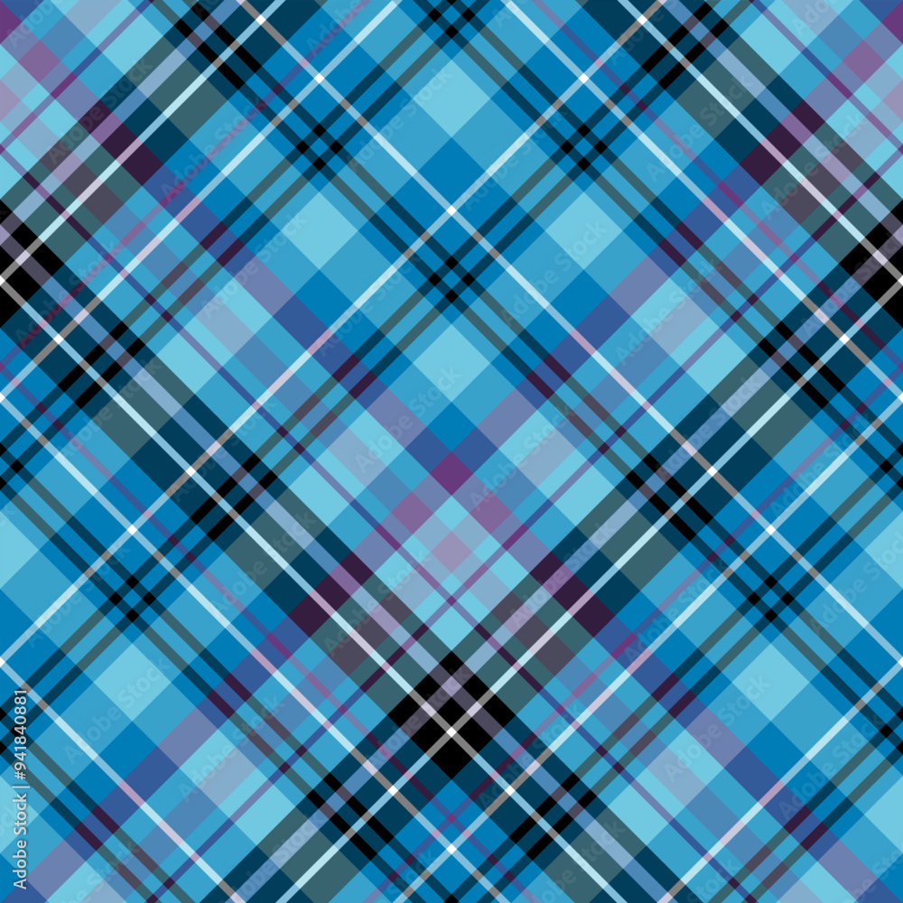 Seamless pattern in unique blue, black and violet colors for plaid, fabric, textile, clothes, tablecloth and other things. Vector image. 2 Seamless pattern in unique blue, black and violet colors for plaid, fabric, textile, clothes, tablecloth and other things. Vector image. 2