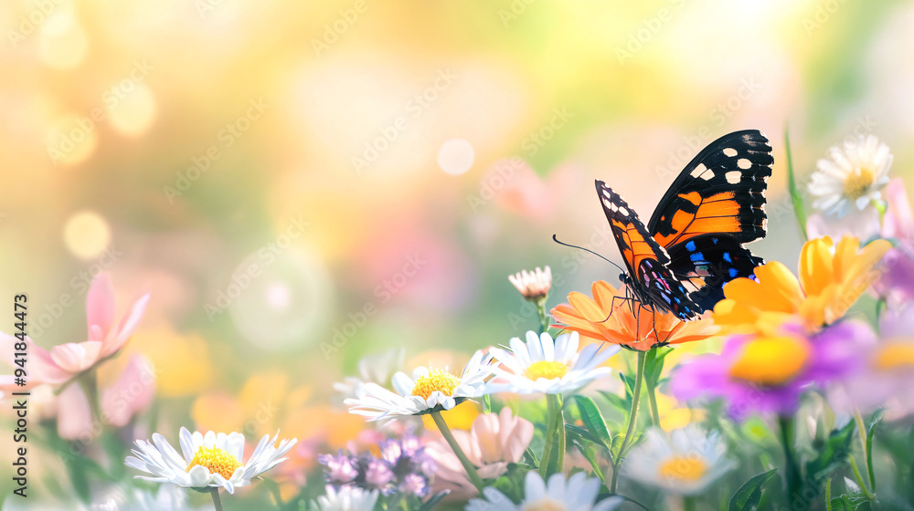 Butterfly on Flowers. Butterfly on Flowers.