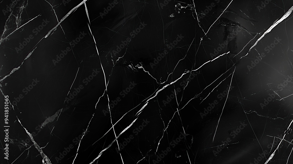 Elegant abstract black marble background with striking white veining texture Elegant abstract black marble background with striking white veining texture
