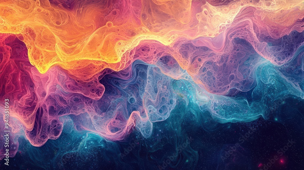 Fototapeta premium Digital Creations: Innovative Generative Art Patterns and Algorithm-Created Designs