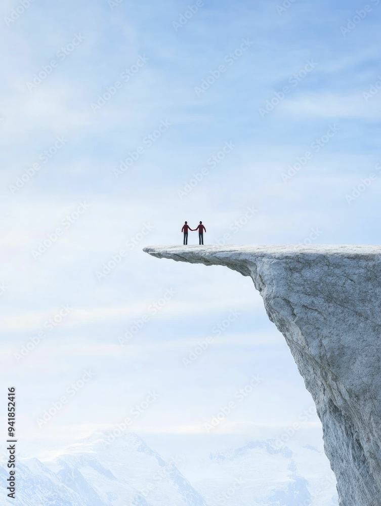 Fototapeta premium Strong leadership during challenging times cultivates resilience and enhances team collaboration.