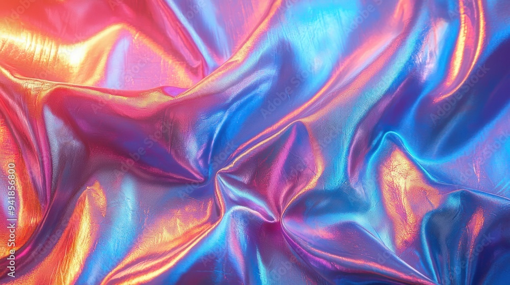 Fototapeta premium Shimmering Holographic Foil Texture Pack - Vibrant Iridescent Effects for Design Projects