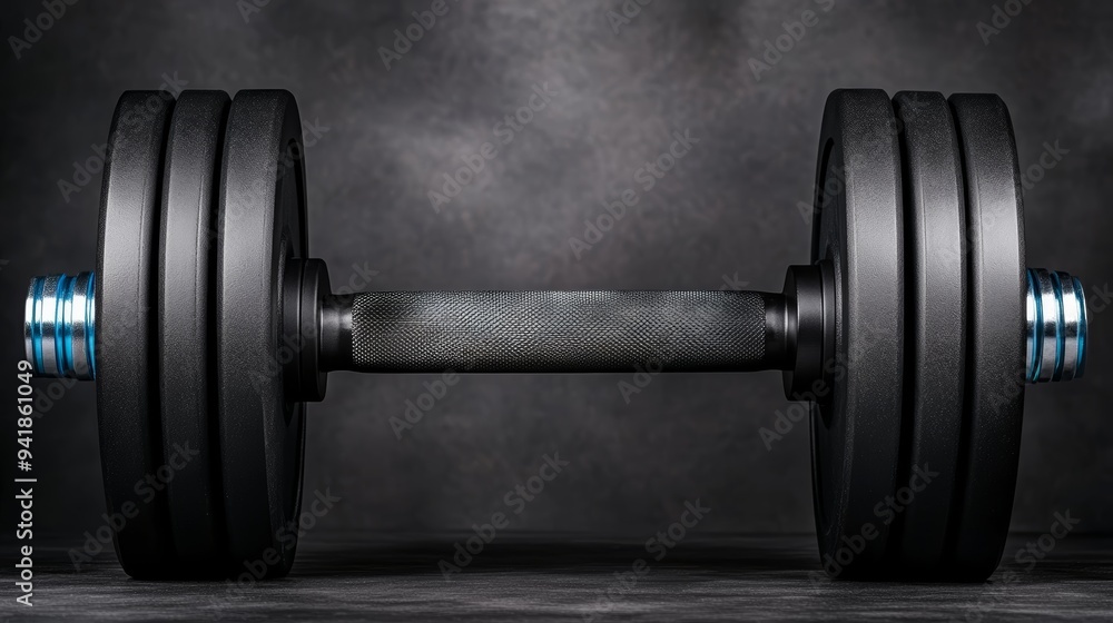 A close-up image of a heavy black dumbbell against a dark background, ideal for fitness and gym-related topics.