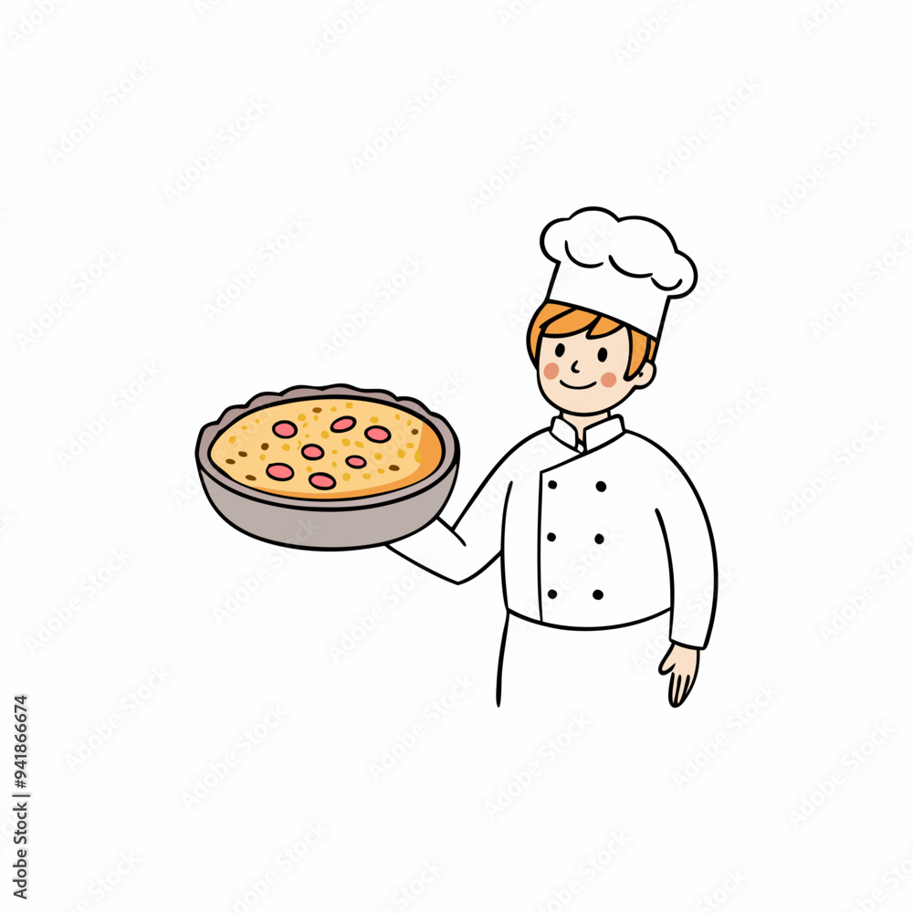 Classic Quiche Lorraine Creamy French Tart with Bacon and Cheese vector