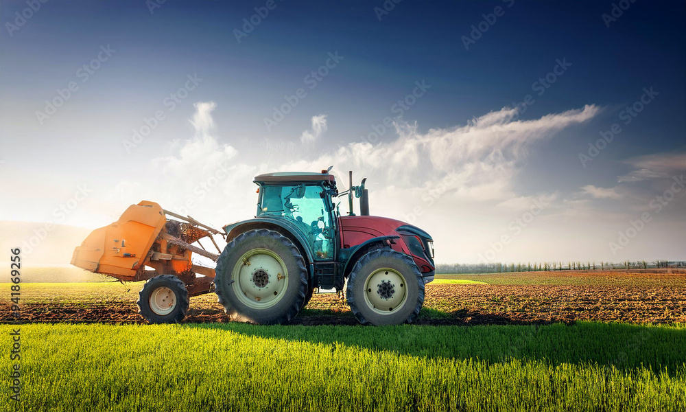 tractor in field, Tractor, tractor in the field tractor in field, Tractor, tractor in the field