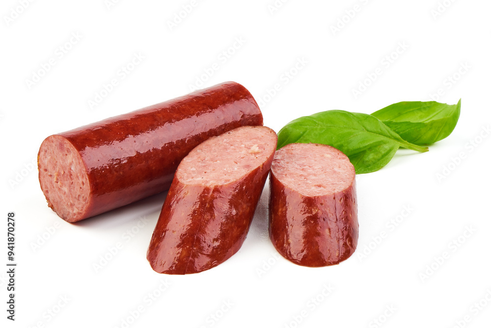 Grilled bavarian sausages, isolated on white background. Grilled bavarian sausages, isolated on white background.