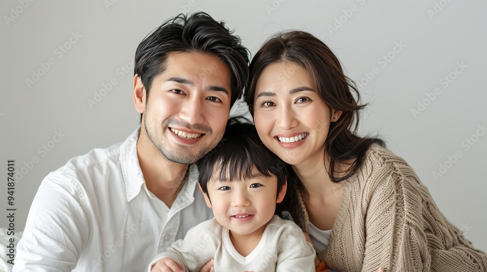 Happy Asian family portrait. Happy Asian family portrait.