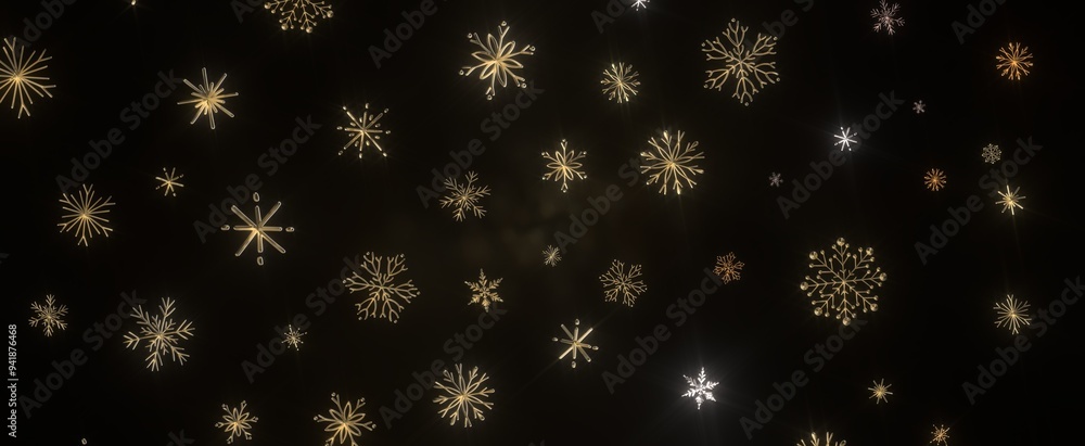 Falling snow at night. Bokeh lights Falling snow at night. Bokeh lights