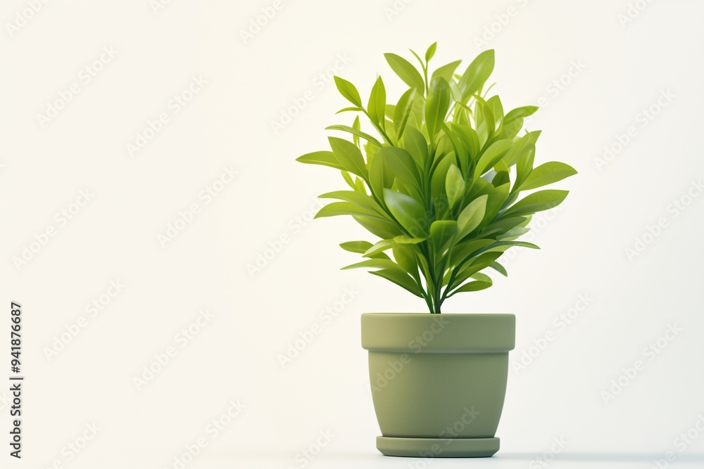 Potted plant on white background Potted plant on white background