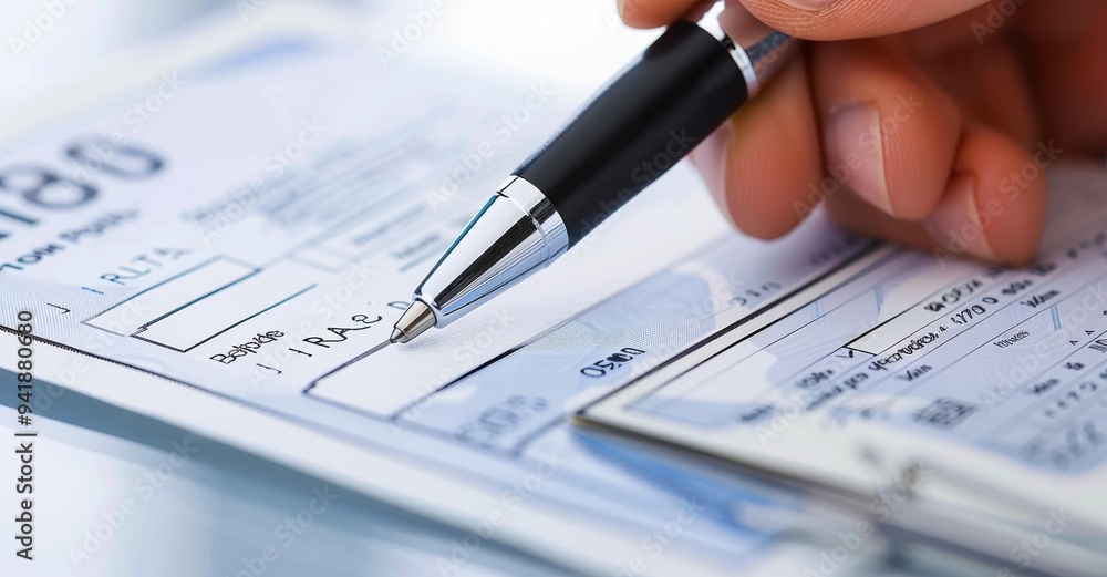bankers cheque. businessman reading documents at meeting, business partner considering contract terms before signing checking legal contract law conditions bankers cheque. businessman reading documents at meeting, business partner considering contract terms before signing checking legal contract law conditions