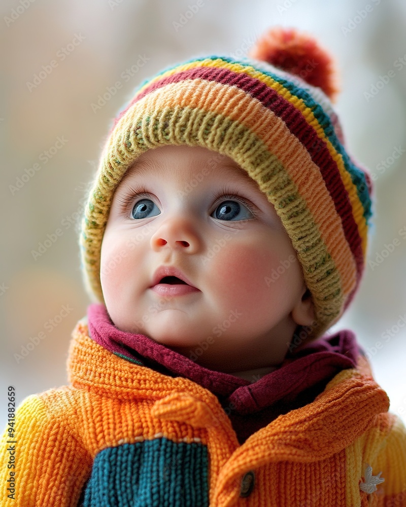 Beautiful baby dressed in very nice winter clothes Beautiful baby dressed in very nice winter clothes