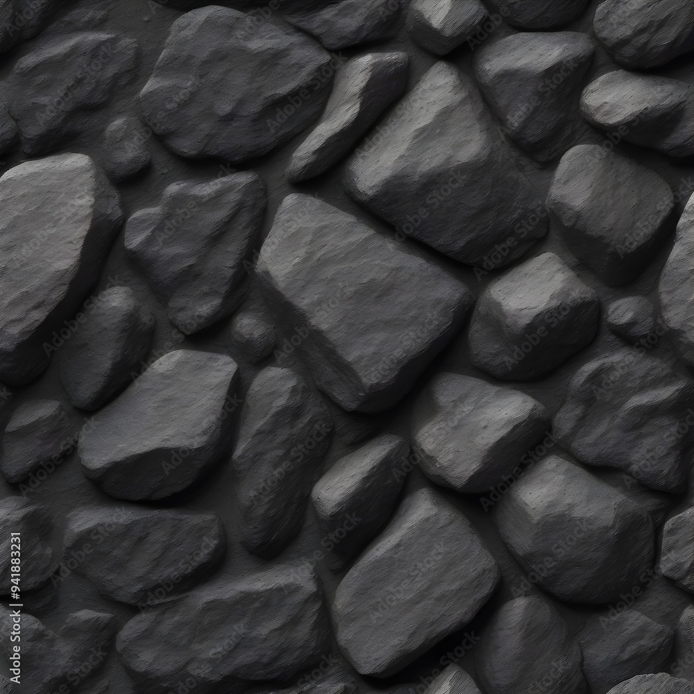 cardboard mockup of a black stone wall, stone wall background, a ...