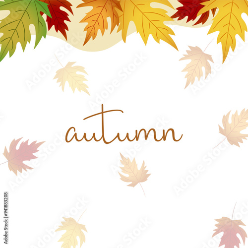 hello autumn vector background. it is suitable for card, banner, or poster